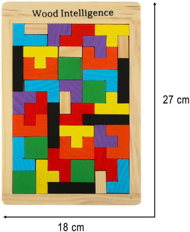 Medinės dėlionės tetris blokai 40el.