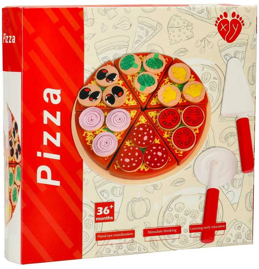 KIK Medinis žaidimų rinkinys Pizza su priedais