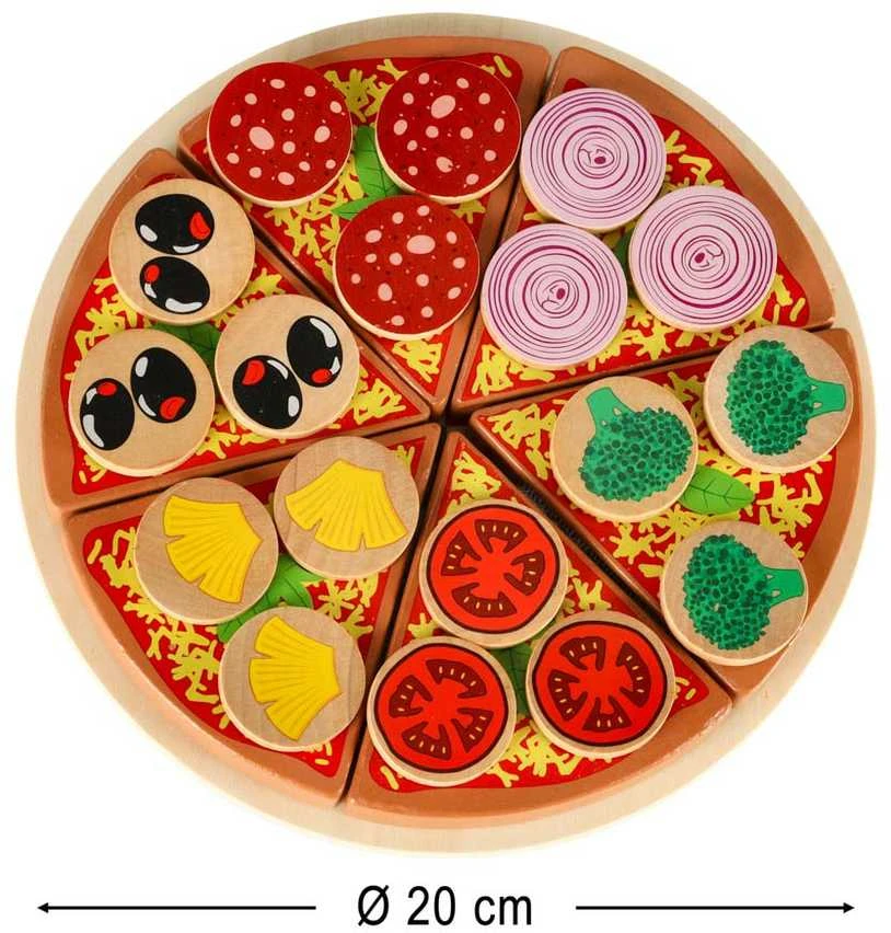 KIK Medinis žaidimų rinkinys Pizza su priedais