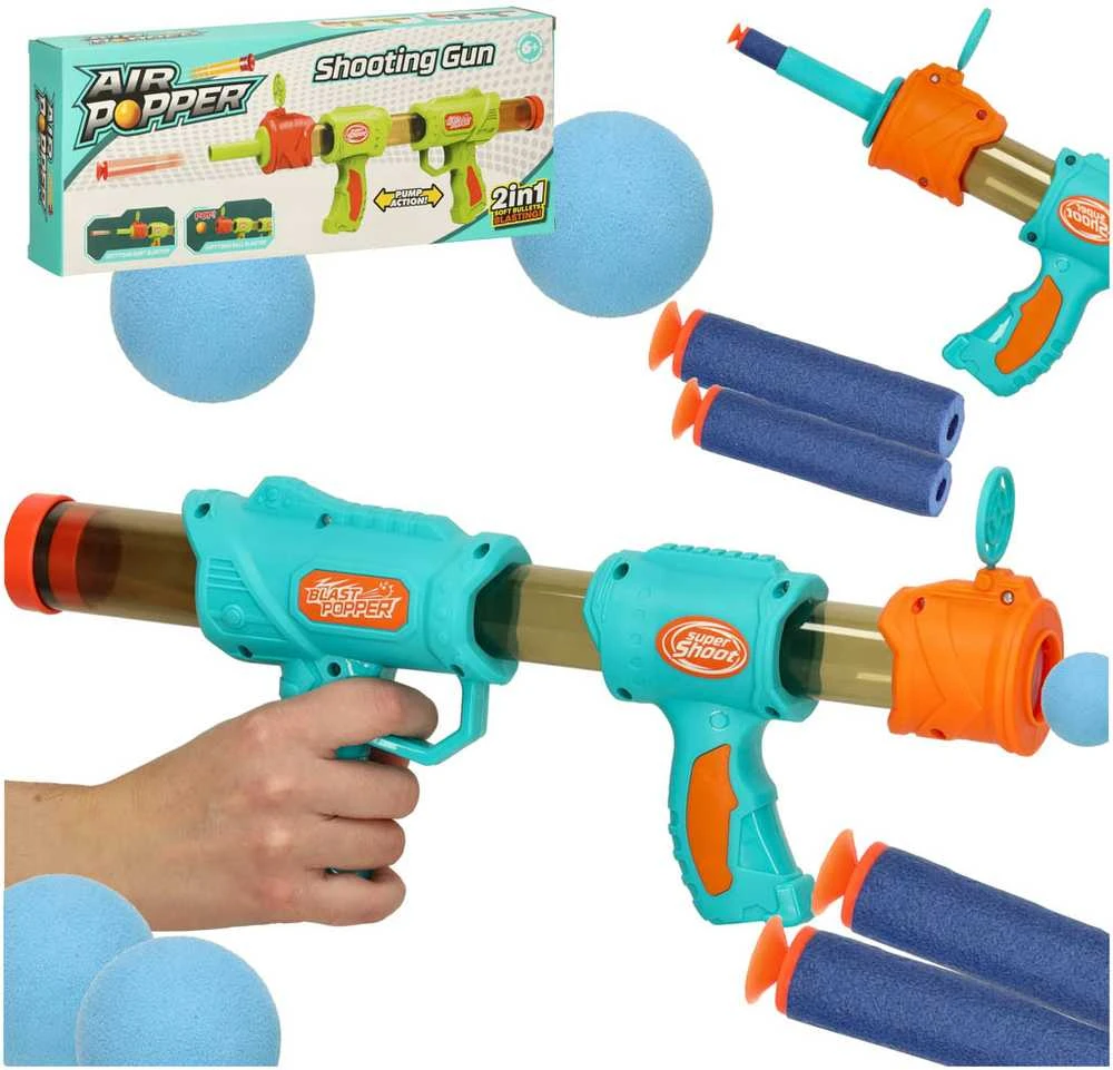 Nerfy 2-in-1 mėlynas šovinių pistoletas