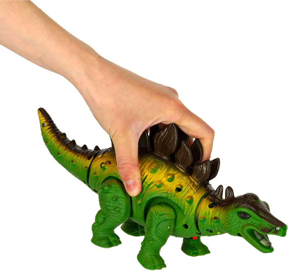 KIK Nuotoliniu būdu valdomas dinozauras RC Stegozauras eina šviečia riaumoja