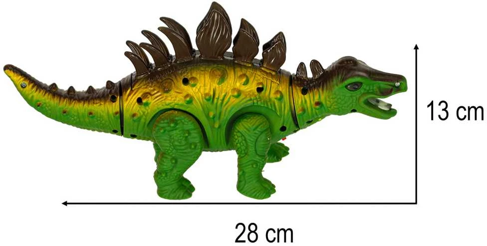 KIK Nuotoliniu būdu valdomas dinozauras RC Stegozauras eina šviečia riaumoja