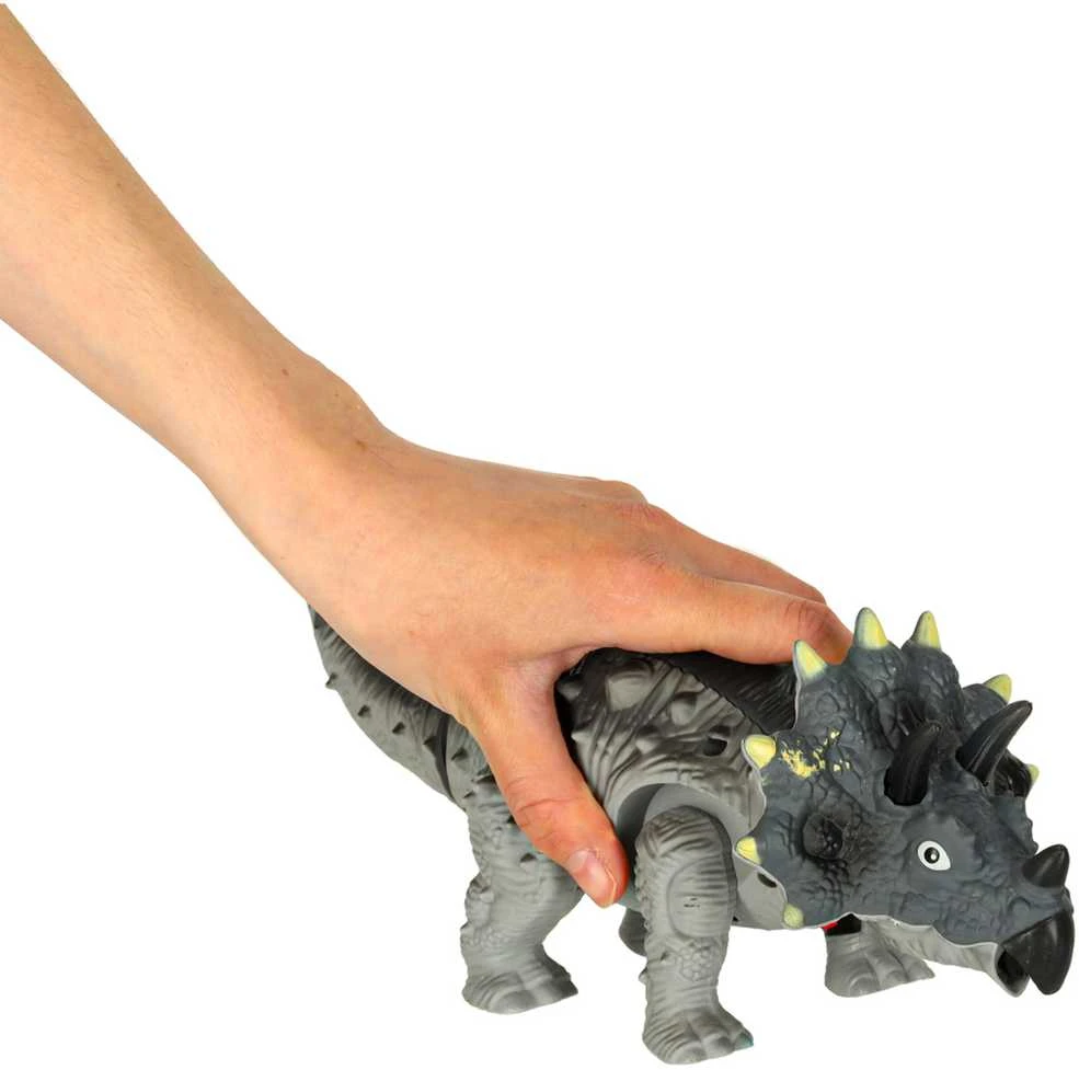 KIK Nuotoliniu būdu valdomas dinozauras RC Triceratops vaikšto šviečia riaumoja