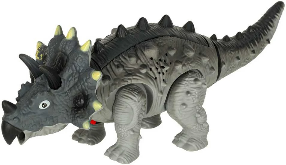 KIK Nuotoliniu būdu valdomas dinozauras RC Triceratops vaikšto šviečia riaumoja