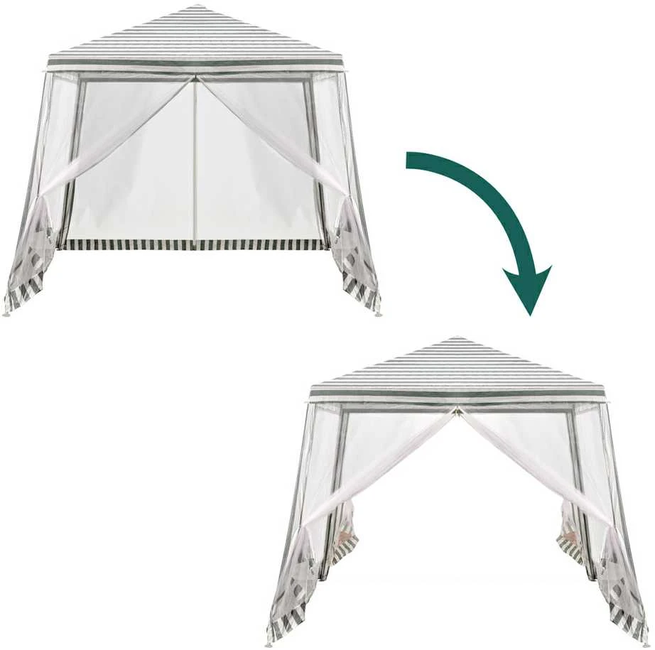 Roger Palapinė sodo vakarėlių paviljonas komercinė pavėsinė Balta 2,4X2,4 m