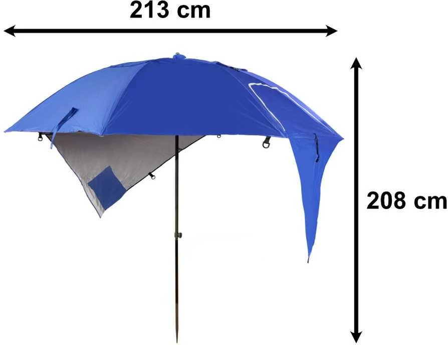 Paplūdimio skėtis ir užtvara 2 viename, 213 cm