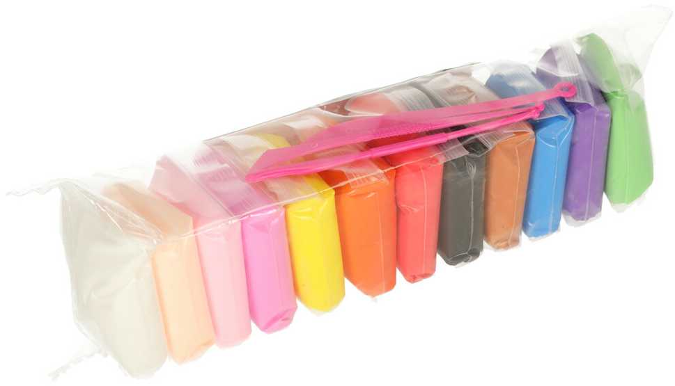 Ikonka KIK polimerinis molis - plastilinas, 12 spalvų