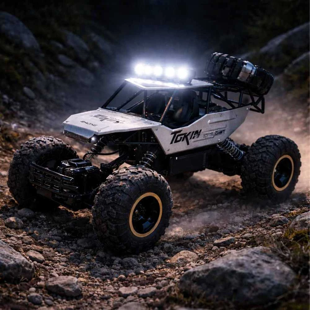 Roger RC automobilis Rock Crawler 1:12 4WD METAL sidabrinis