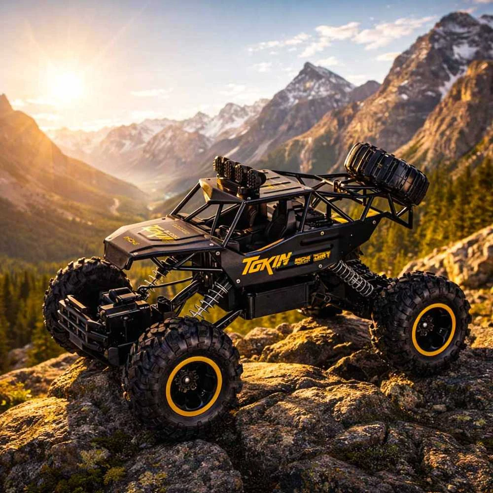KIK RC automobilis Rock Crawler 1:12 4WD METAL juodas