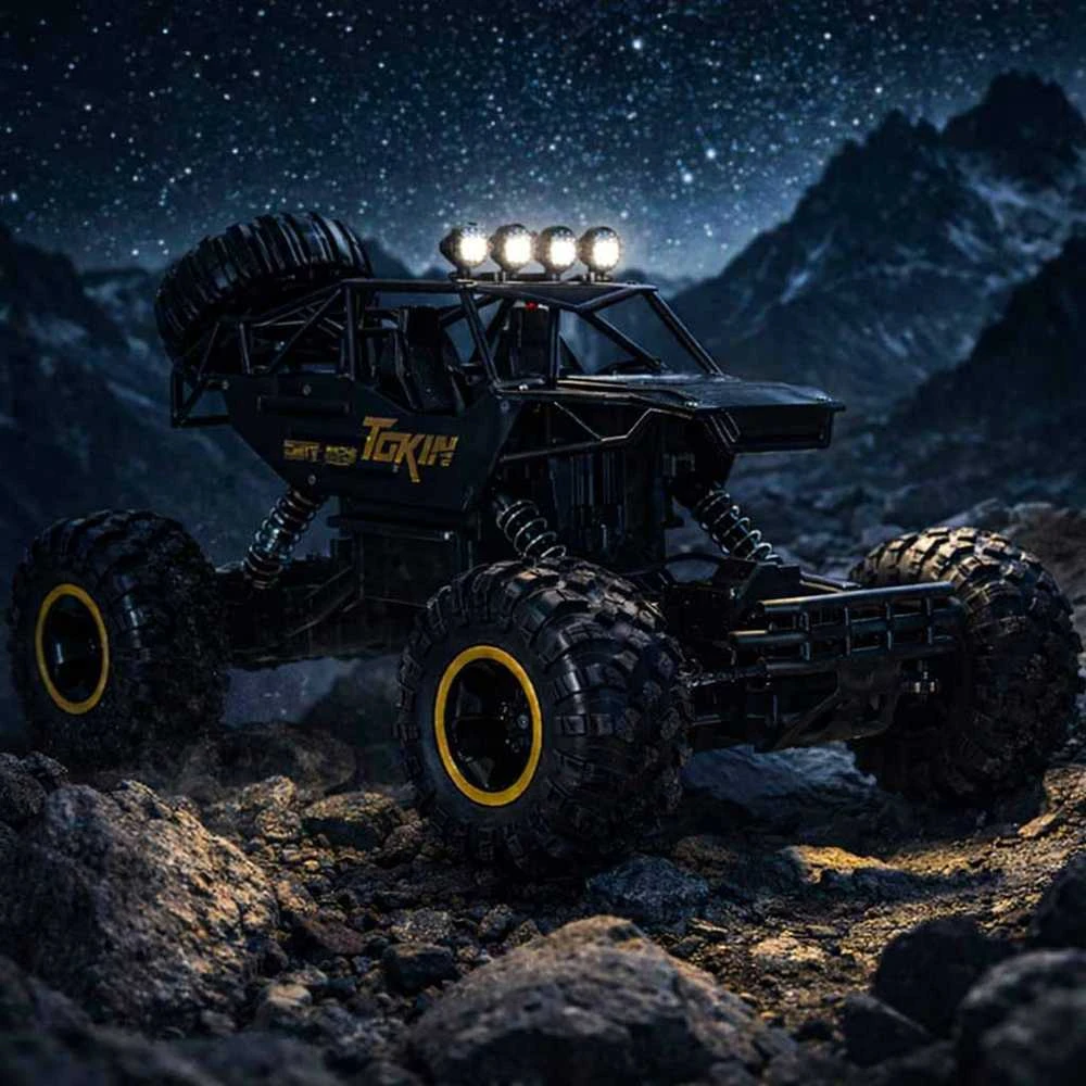 KIK RC automobilis Rock Crawler 1:12 4WD METAL juodas