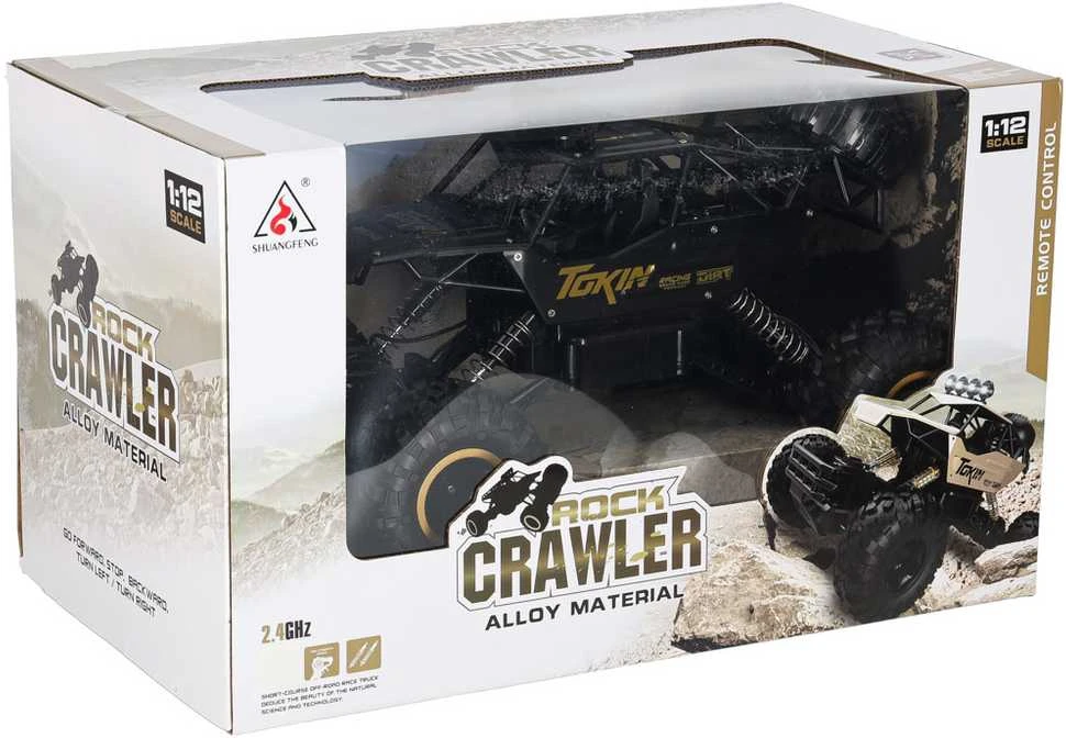 KIK RC automobilis Rock Crawler 1:12 4WD METAL juodas