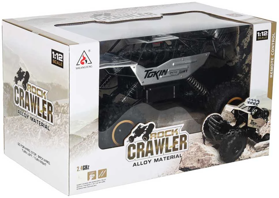 Roger RC automobilis Rock Crawler 1:12 4WD METAL sidabrinis