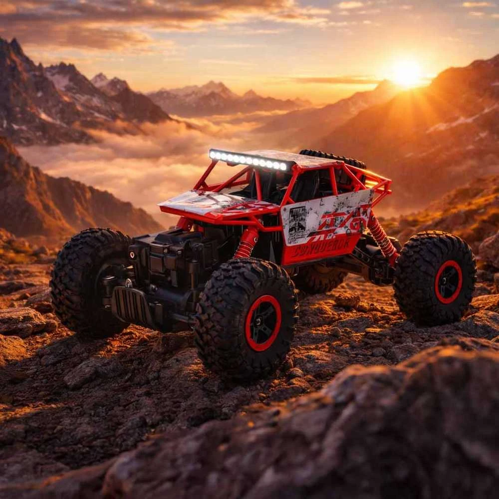 Roger RC automobilis Rock Crawler HB 2.4GHz 1:18 raudonas