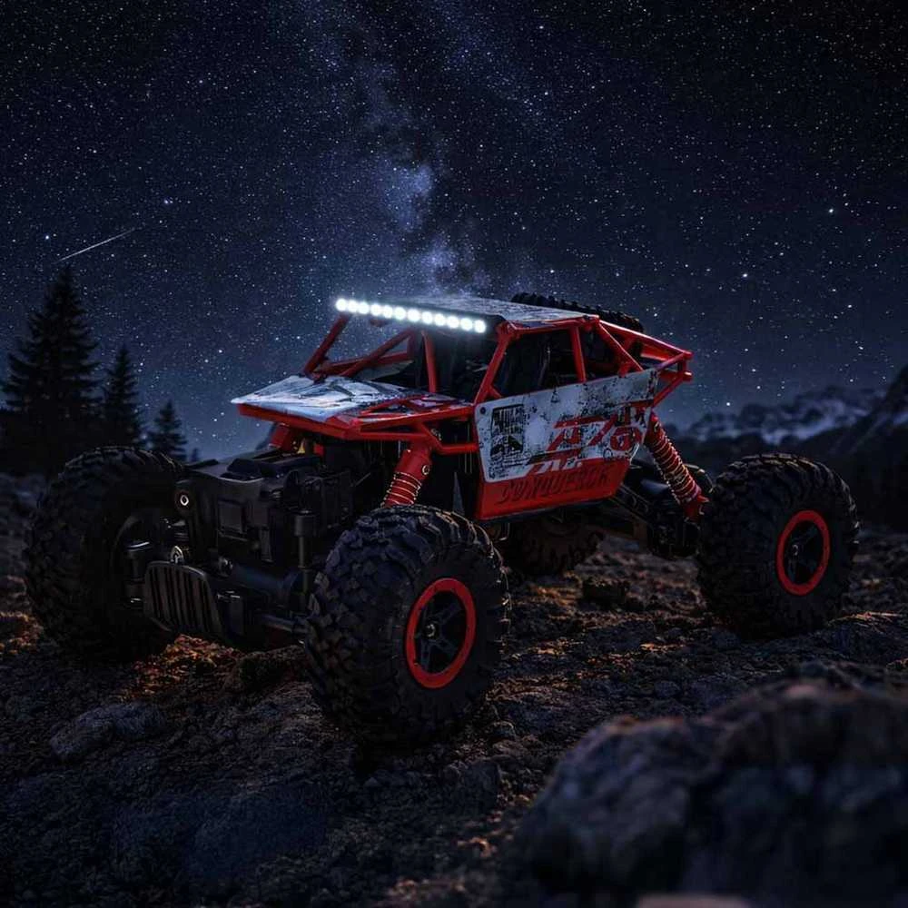 Roger RC automobilis Rock Crawler HB 2.4GHz 1:18 raudonas