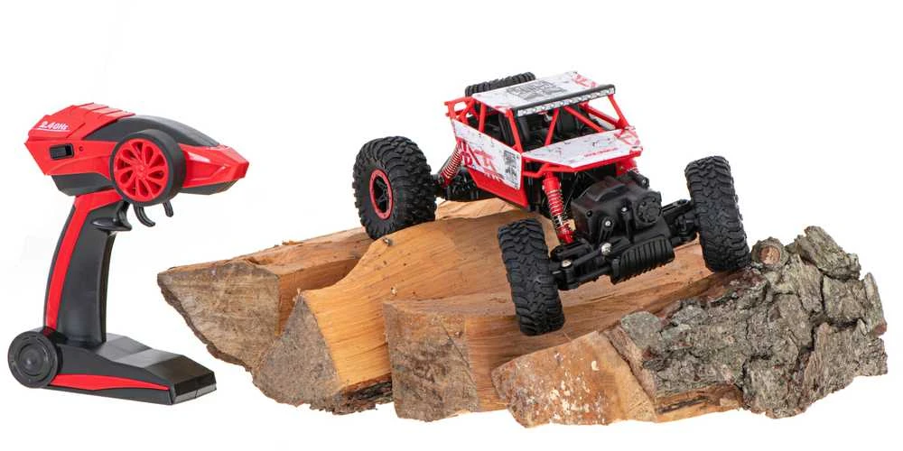 Roger RC automobilis Rock Crawler HB 2.4GHz 1:18 raudonas