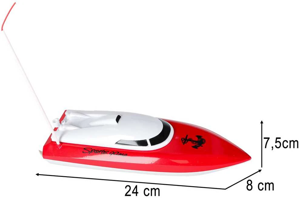 Roger Nuotoliniu būdu valdoma valtis 4CH Mini CP802, raudona
