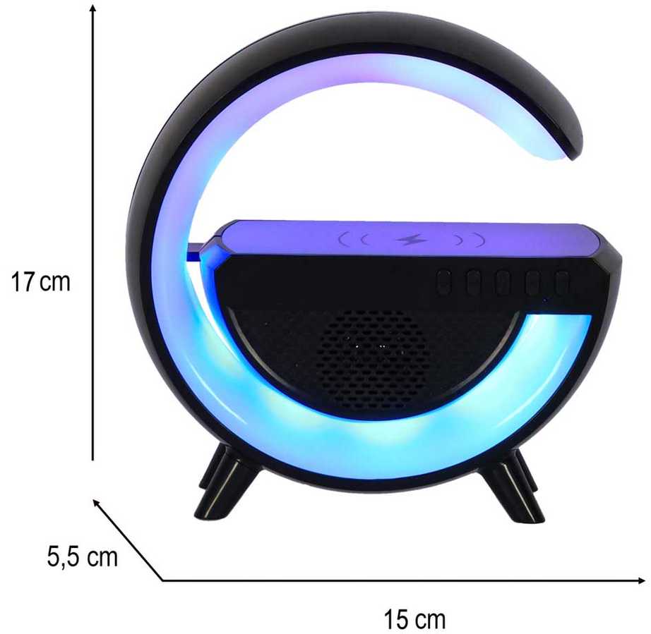 Ikonka RGB LED įkrovimo šviesos indukcinis radijas