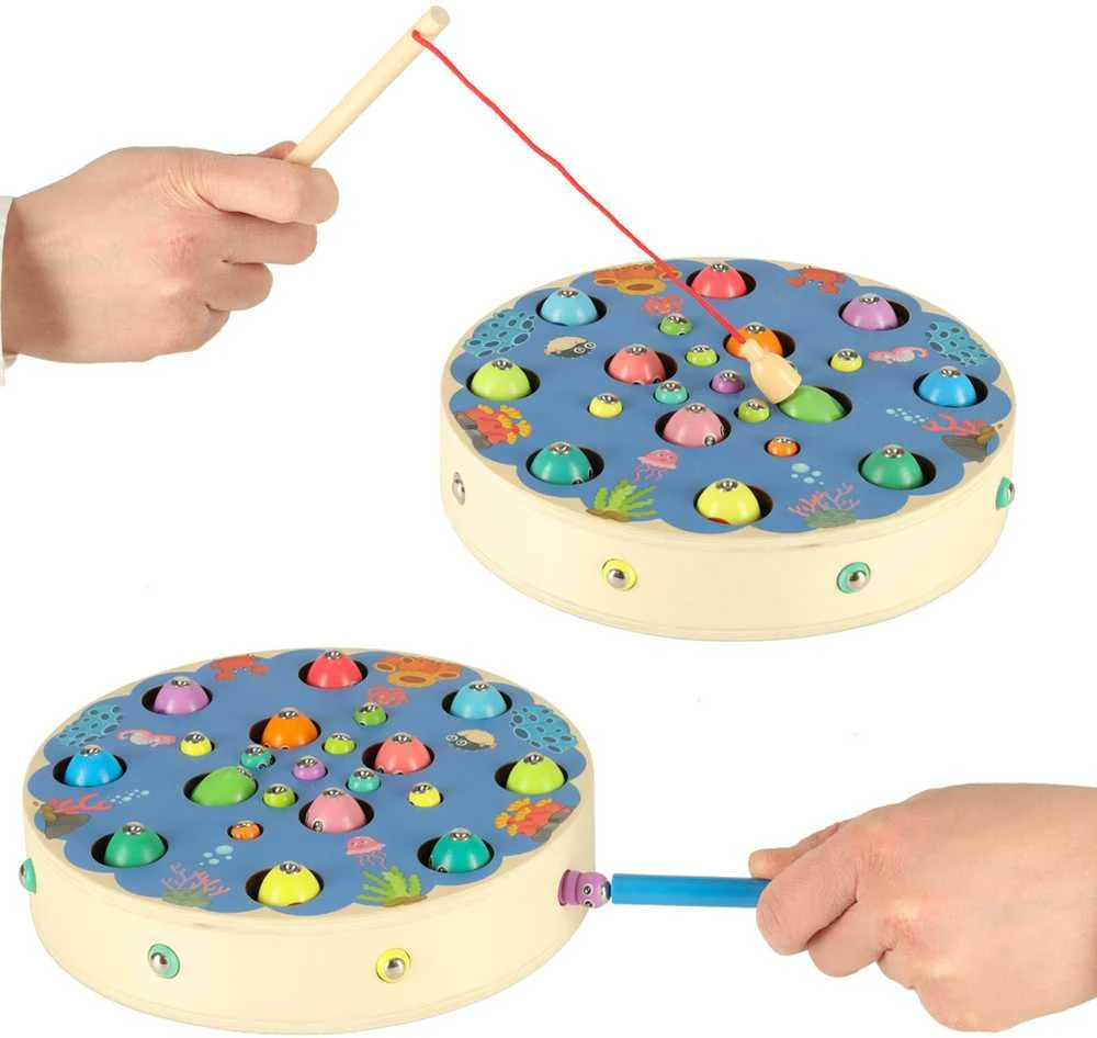 Šeimos žaidimas žuvis vikšras žvejyba montessori