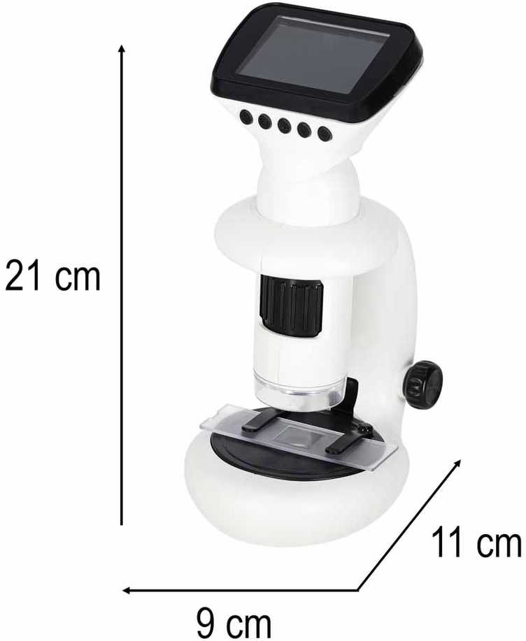 Ikonka Skaitmeninis elektroninis mikroskopas wifi USB ekranas LCD 200x 1000x priedai