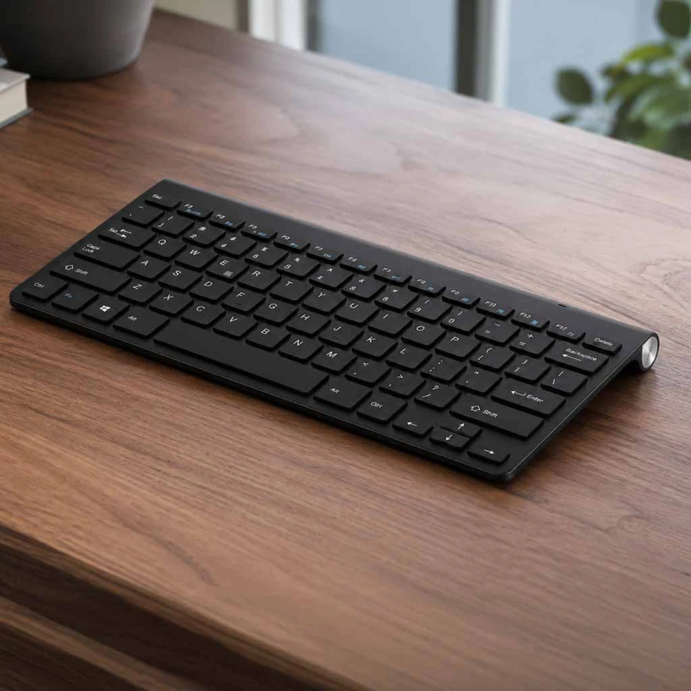 Roger Belaidė klaviatūra kompiuteriui ir smart TV, juoda