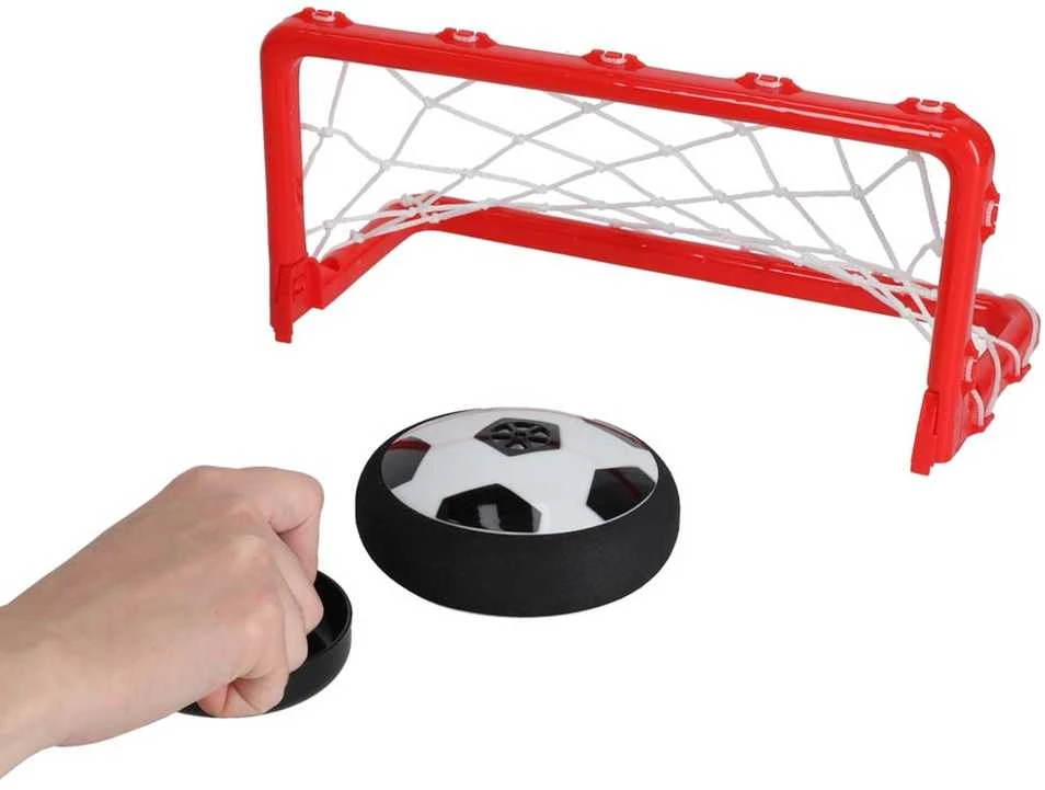 Kontext Šviečiantis stalo kamuolys Hoverball + vartai