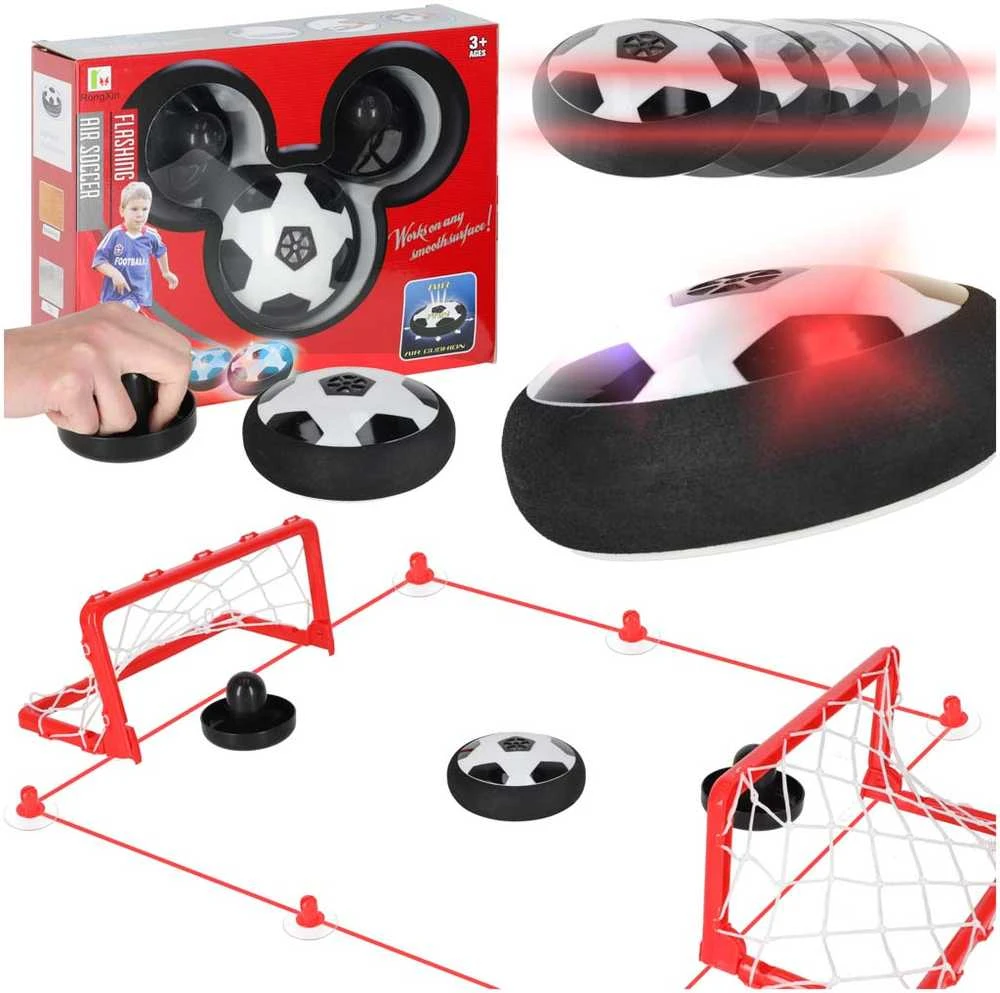 Kontext Šviečiantis stalo kamuolys Hoverball + vartai