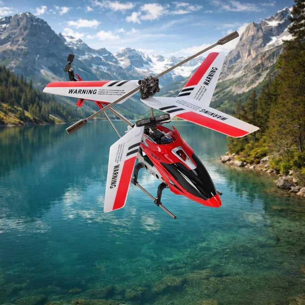 SYMA S107G RC sraigtasparnis raudonos spalvos