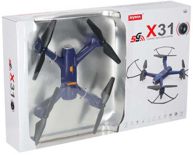Syma X31 2,4 GHz GPS 5G HD nuotolinio valdymo dronas su nuotolinio valdymo kamera