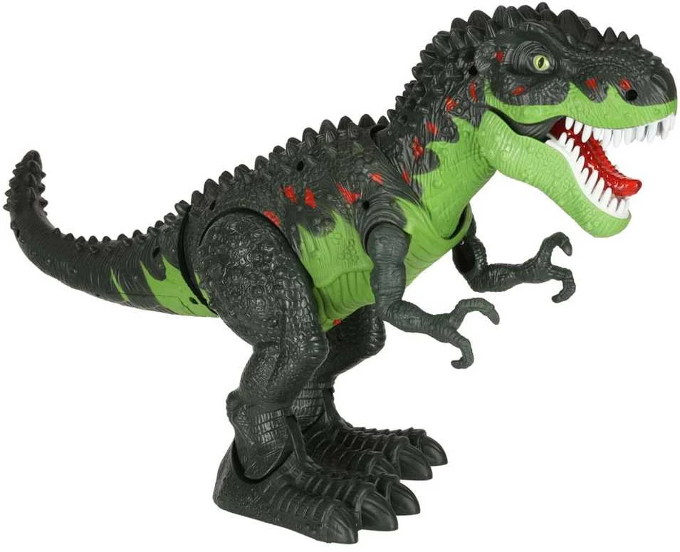 Ikonka T-REX elektroniniai dinozauro pasivaikščiojimai riaumoja žaliai