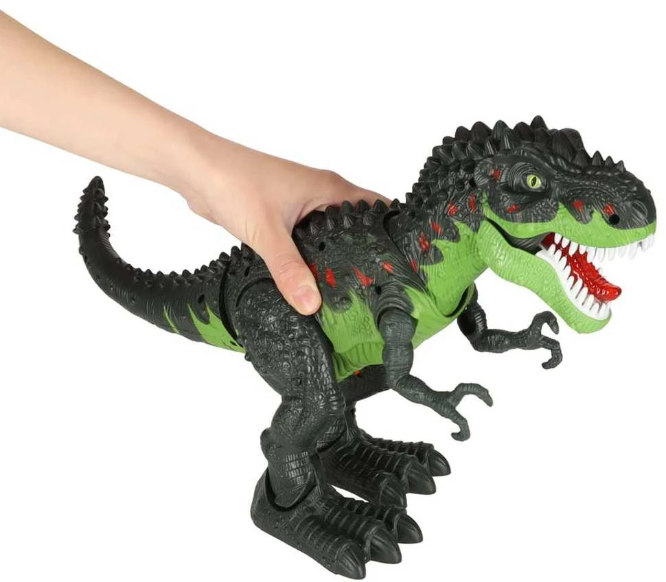 Ikonka T-REX elektroniniai dinozauro pasivaikščiojimai riaumoja žaliai