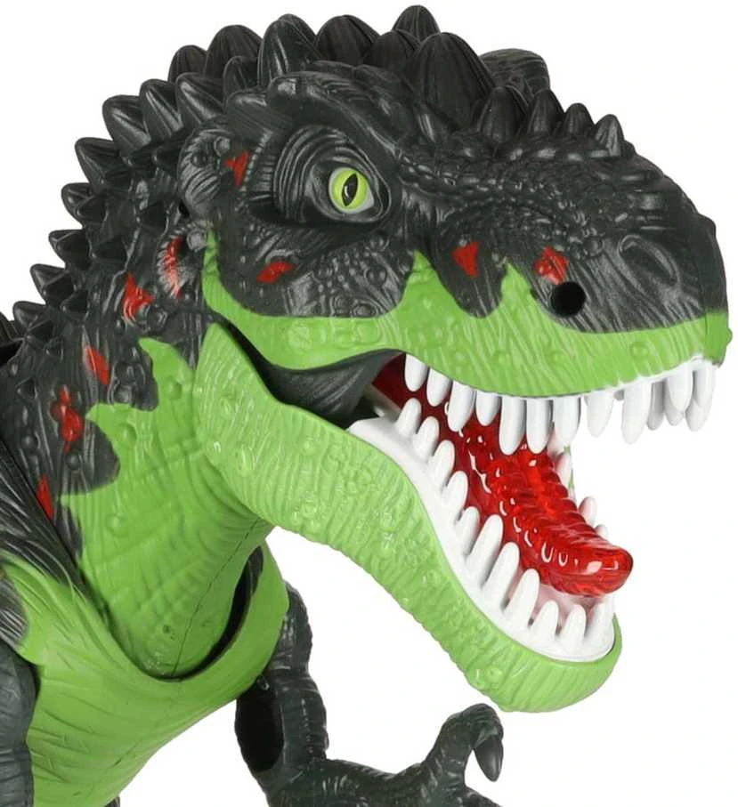 Ikonka T-REX elektroniniai dinozauro pasivaikščiojimai riaumoja žaliai