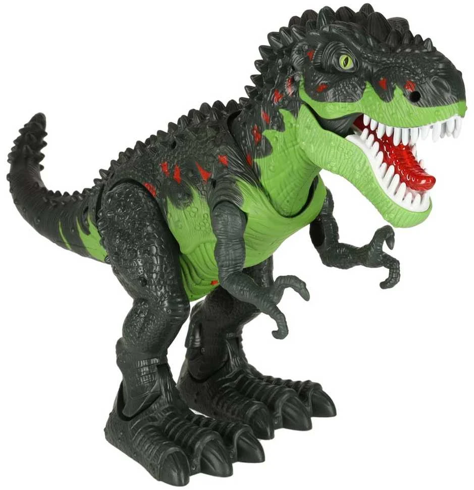 Ikonka T-REX elektroniniai dinozauro pasivaikščiojimai riaumoja žaliai