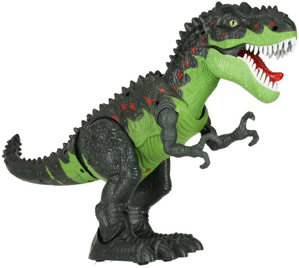 Ikonka T-REX elektroniniai dinozauro pasivaikščiojimai riaumoja žaliai