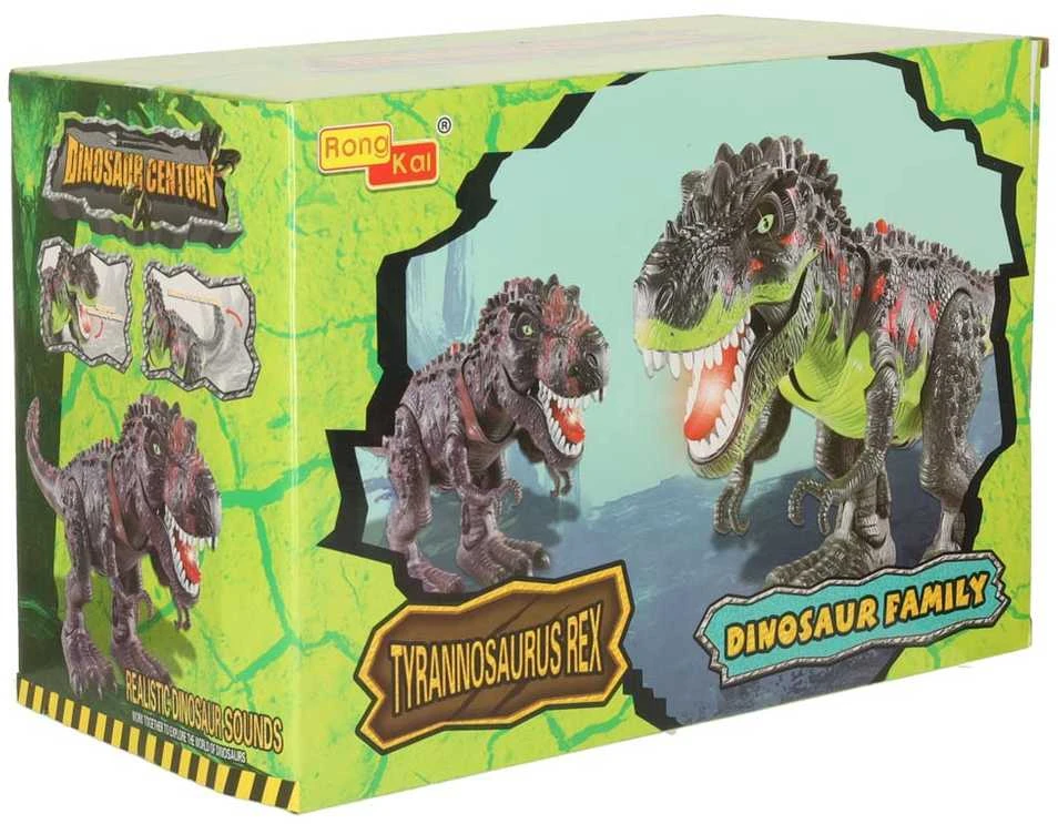 Ikonka T-REX elektroniniai dinozauro pasivaikščiojimai riaumoja žaliai