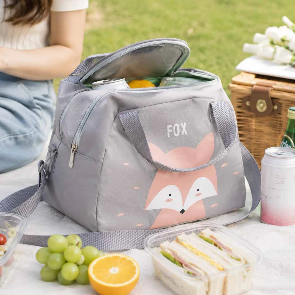 Termoizoliacinis maišelis pusryčiams pietums fox pink