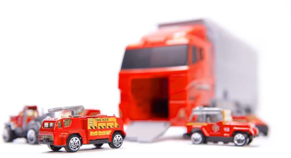 DWM Transporterio sunkvežimis TIR paleidimo įrenginys + metaliniai automobiliai ugniagesių komanda