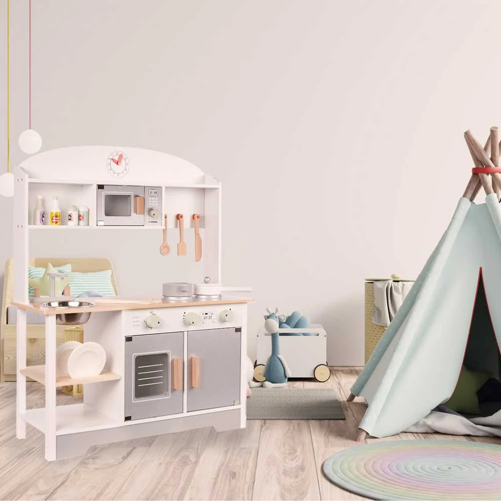 Black & Decker Vaikiška medinė virtuvė MDF MODERN CLASSIC+ priedai