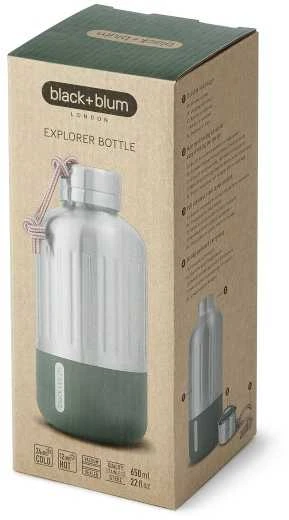 Black Blum Juodas Blum Termo gertuvė Juodas and Blum Bam Explorer Insulated Bottle - Žalia
