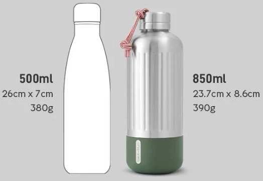 Black Blum Juodas Blum Termo gertuvė Juodas and Blum Bam Explorer Insulated Bottle - Žalia