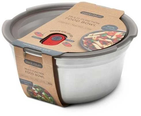 Black Blum Juodas Blum Juodas & Blum Priešpiečių dėžutė/indas plieno apvalus L 950 ml. / Juodas+BLUM (FBSS-BL-L017-FR)