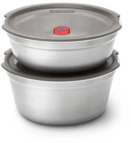 Black Blum Juodas Blum Juodas & Blum Priešpiečių dėžutė/indas plieno apvalus L 950 ml. / Juodas+BLUM (FBSS-BL-L017-FR)