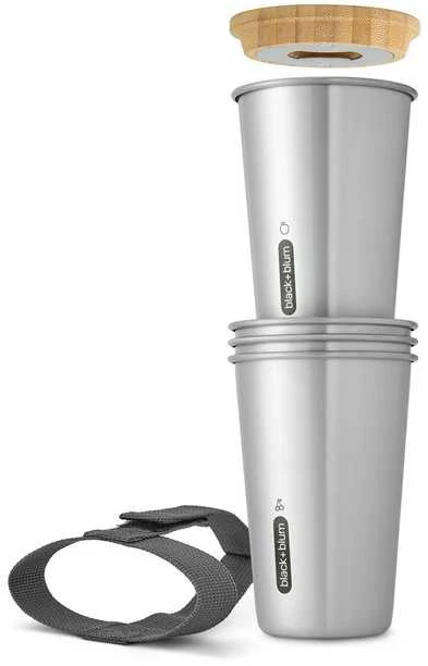 Black Blum Juodi Blum BB-Rinkinys 4 plieniniai puodeliai, 6 vnt. NAUJAS