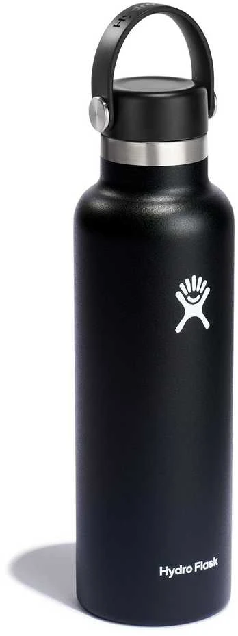 Hydro Flask termo gertuvė su standartiniu Mouth lanksčiu dangteliu, 620 ml – Juodas
