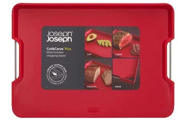 Joseph Joseph Joseph Cut&Carve Plus Dwustronna L raudona