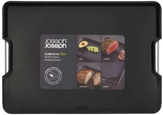Joseph Joseph Joseph Cut&Carve Plus dvipusis XL juodas