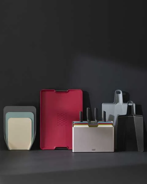 Joseph Joseph Joseph Cut&Carve Plus dvipusis XL juodas