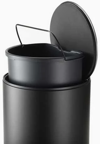 Joseph Joseph JJ-Krepšys apvalus wolnostojący 10l. Carbon Juodas Arc