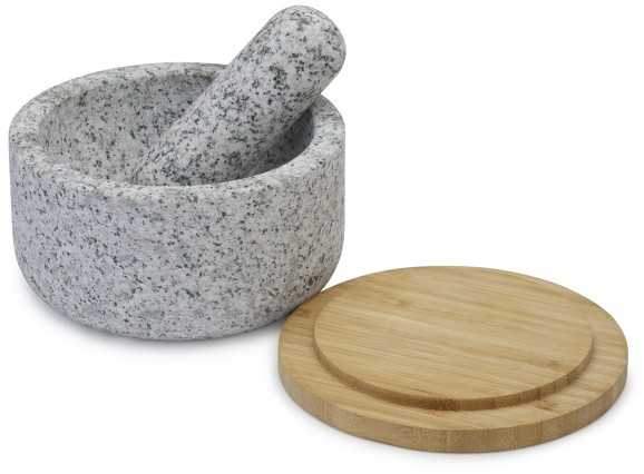 Joseph Joseph JJ-Grūdų skiedinys su mediniu dangteliu Dash, granito