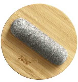 Joseph Joseph JJ-Grūdų skiedinys su mediniu dangteliu Dash, granito
