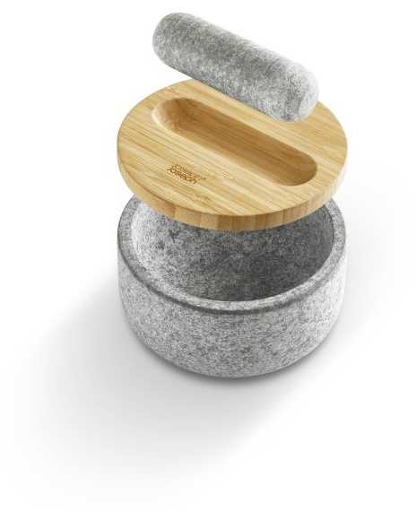 Joseph Joseph JJ-Grūdų skiedinys su mediniu dangteliu Dash, granito